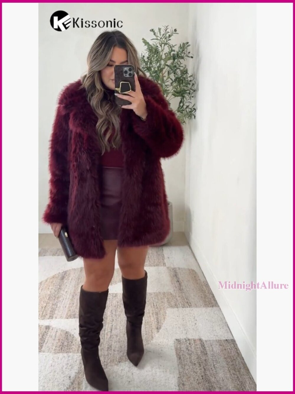 Long Faux Fur Coat Lapel Shaggy Winter Jacket Open Front Outerwear - Picture 7 of 7